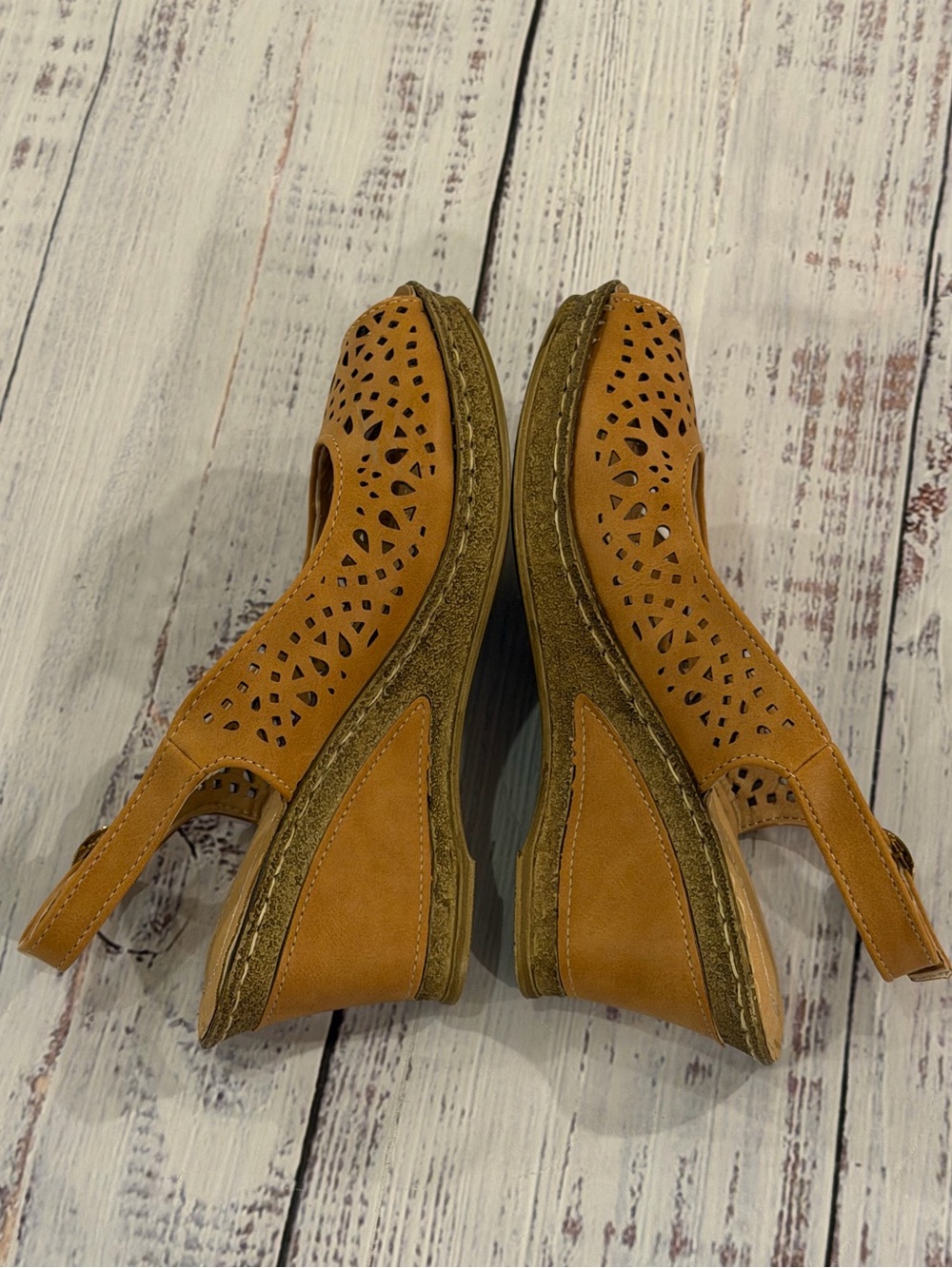 Patrizia by Spring Step Candace Cutout Sling back Wedge Sandals Size 6.5/7 - Picture 5 of 7